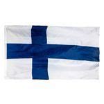 Blå vit blå flagga med symbol